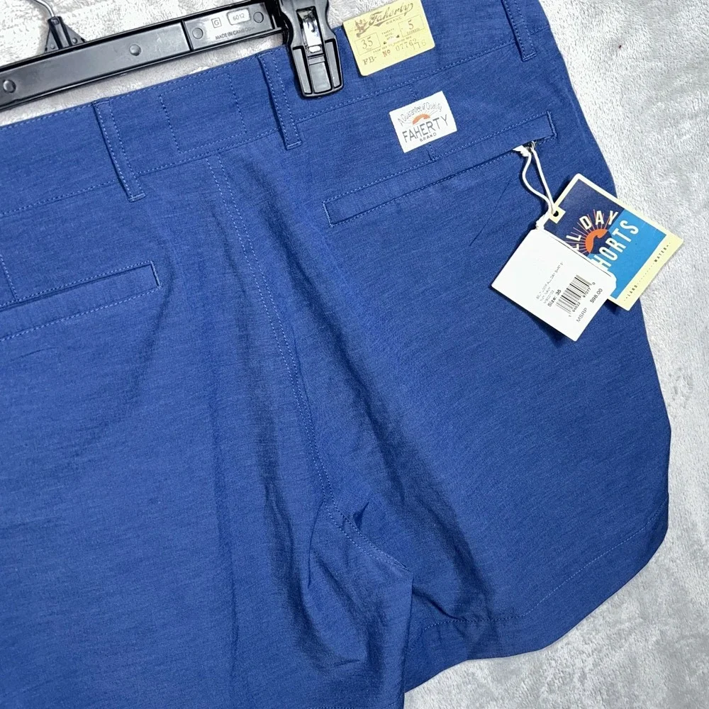 Faherty Belt Loop All Day Shorts 5 blue Mens Size 35 NWT $98